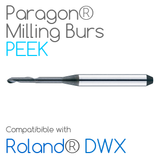 Roland® DWX Paragon Burs for milling PEEK, PMMA, Wax, Nano-composite